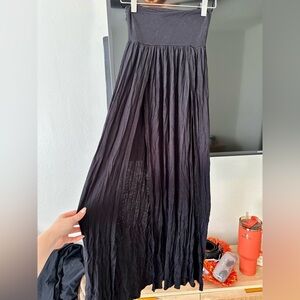 Women’s High-Slit Draped Boho Maxi Skirt for sale!
